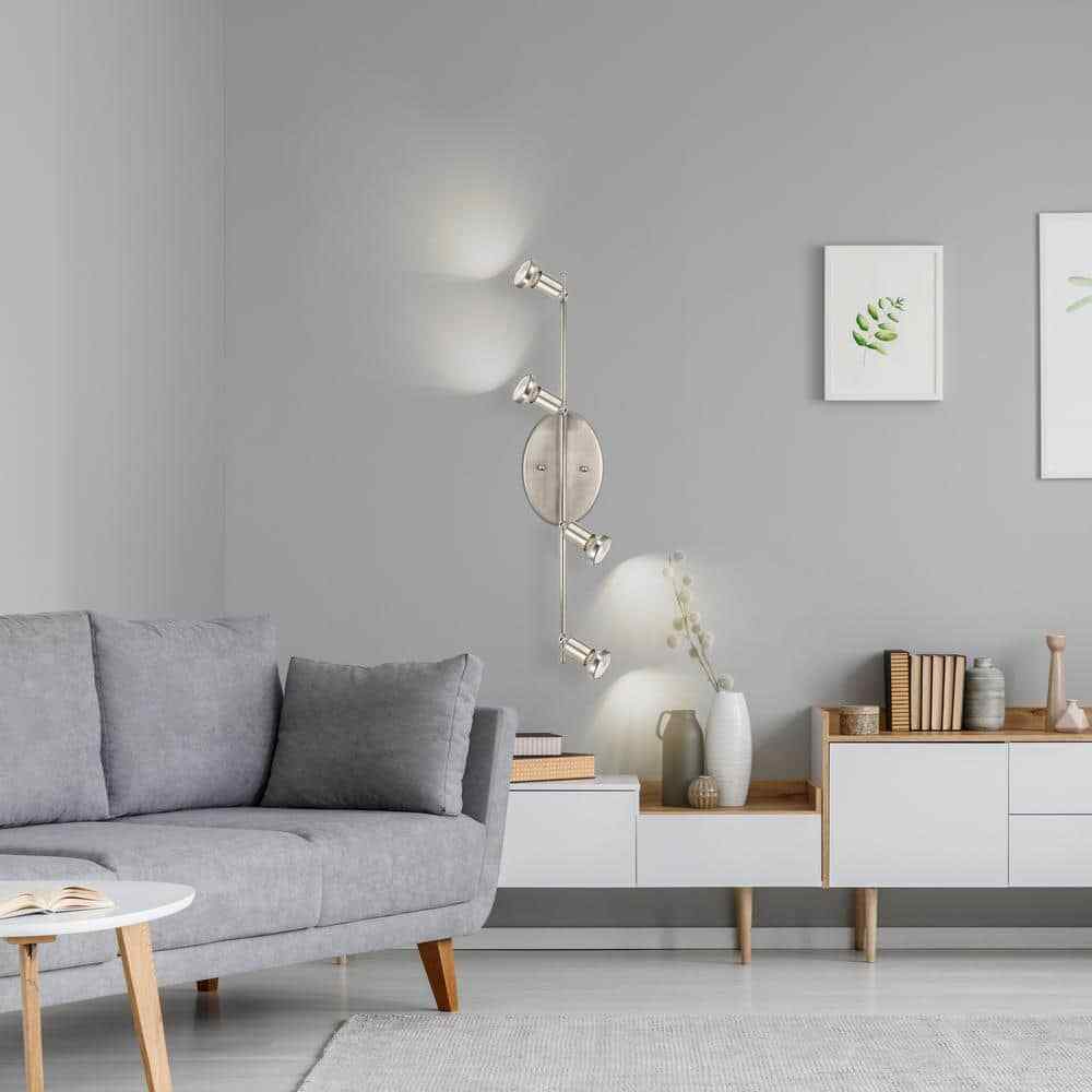 Eglo Buzz 4-Light Matte Nickel Track Light Dimmable