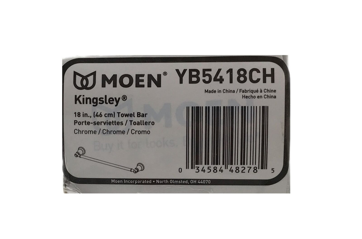 MOEN Kingsley 18 in. Towel Bar in Chrome YB5418CH