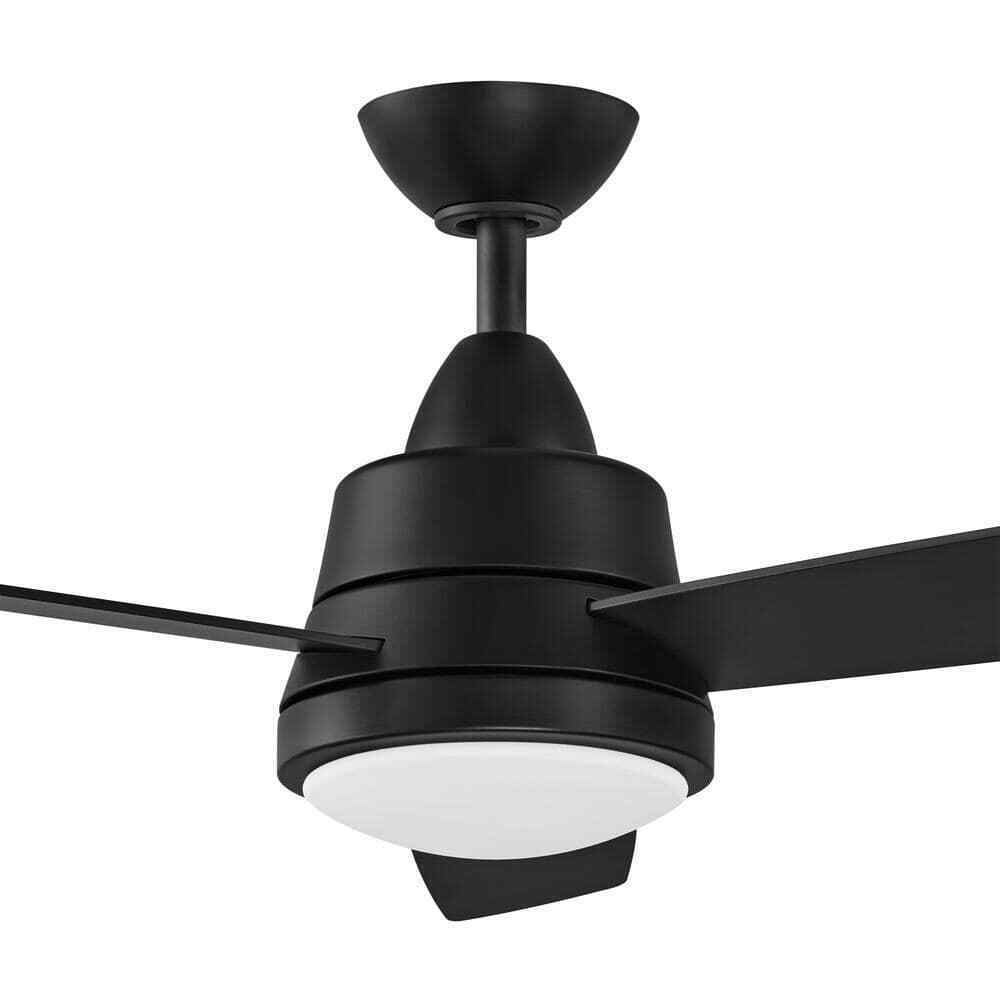 Hampton Bay Caprice 52 in. LED Black Ceiling Fan w/ Light Kit and Remote Control