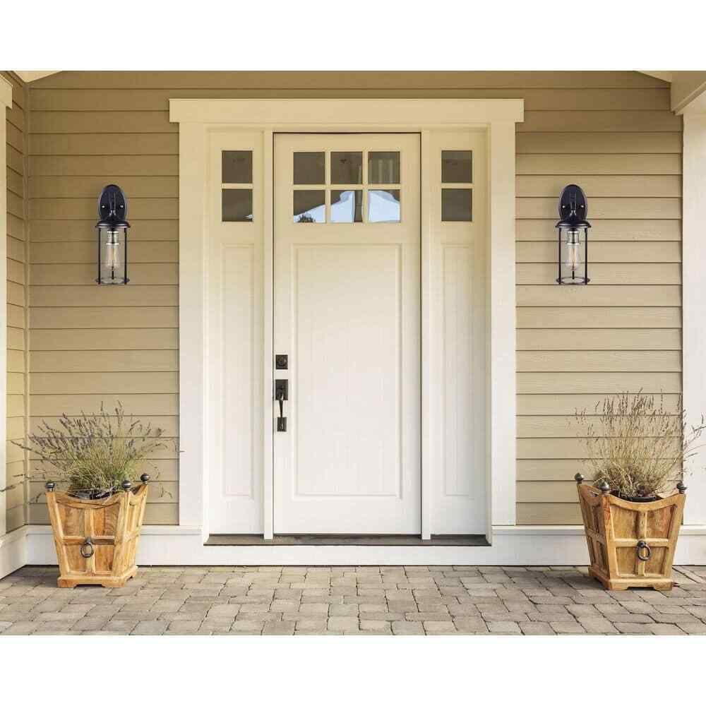 Bel Air Lighting Blues 15.5 in Rubbed Bronze and Antique Gold Outdoor Wall Light