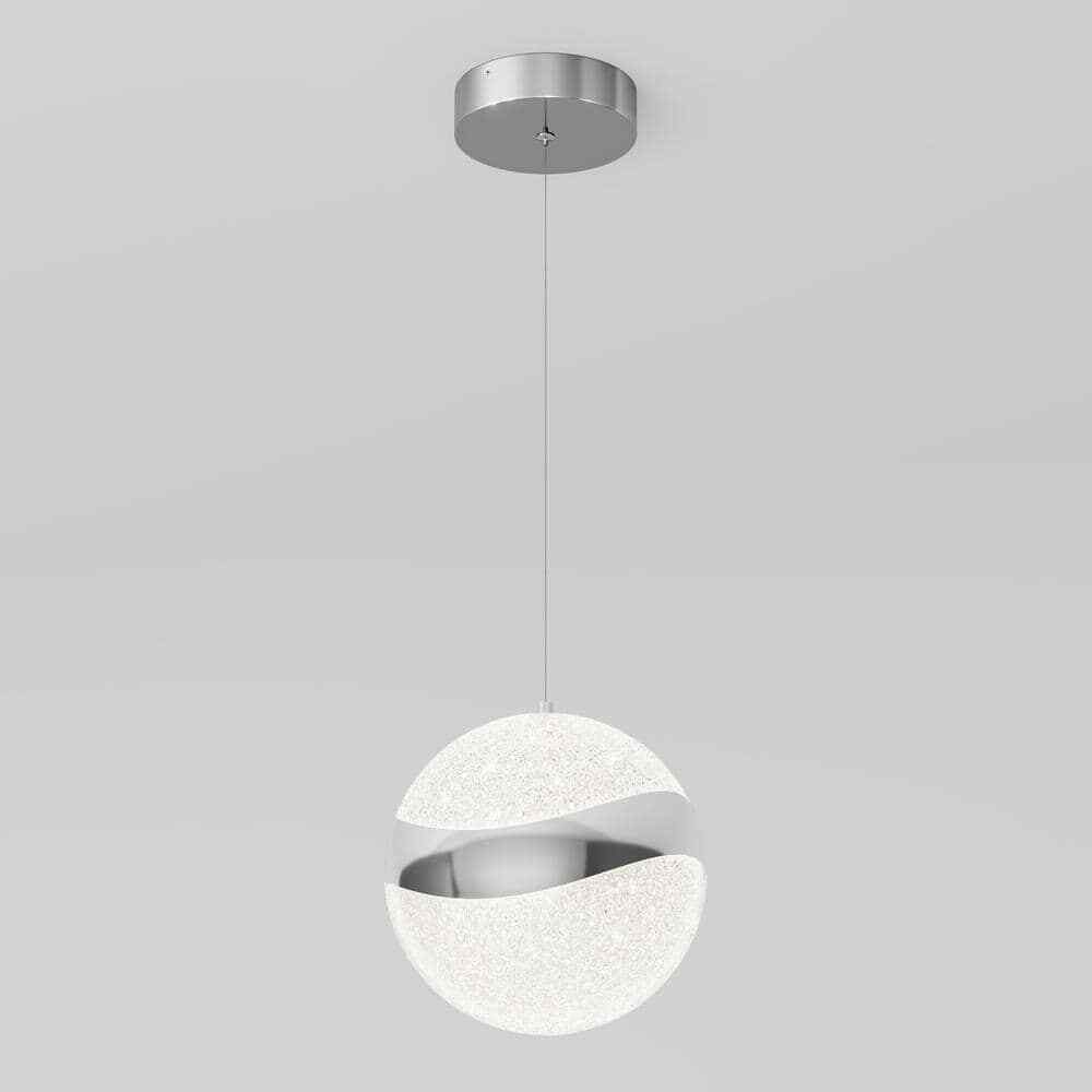 Artika Wavey Ball 20-Watt LED Chrome Modern Hanging Mini Pendant Light Fixture