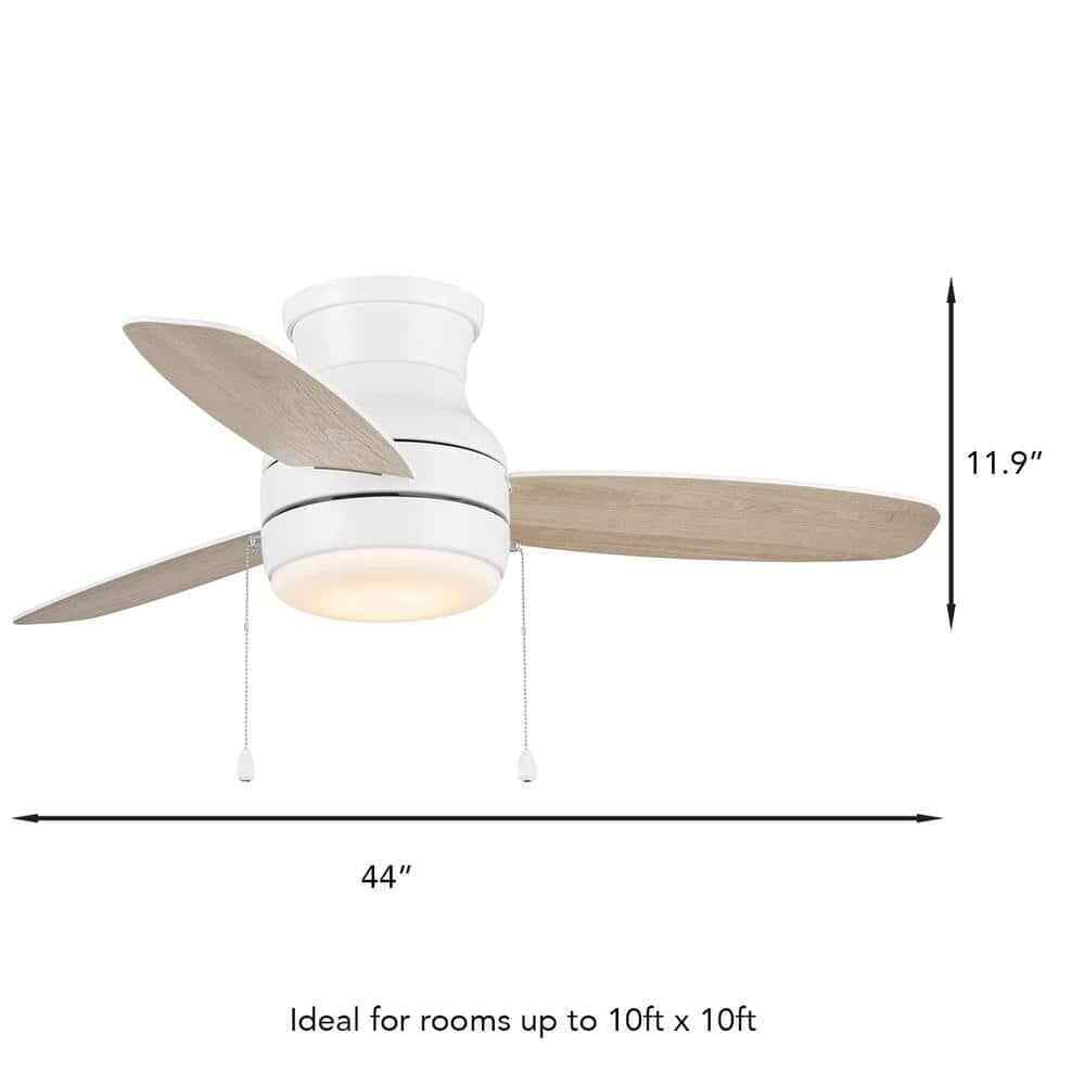 Hampton Bay Ashby Park 44 in. White Color Changing Integrated LED Ceiling Fan