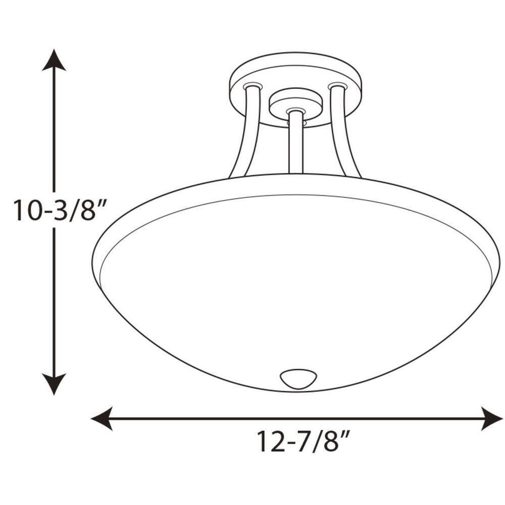 Progress Lighting Gather Brushed Nickel Integrated LED Semi-Flush Mount