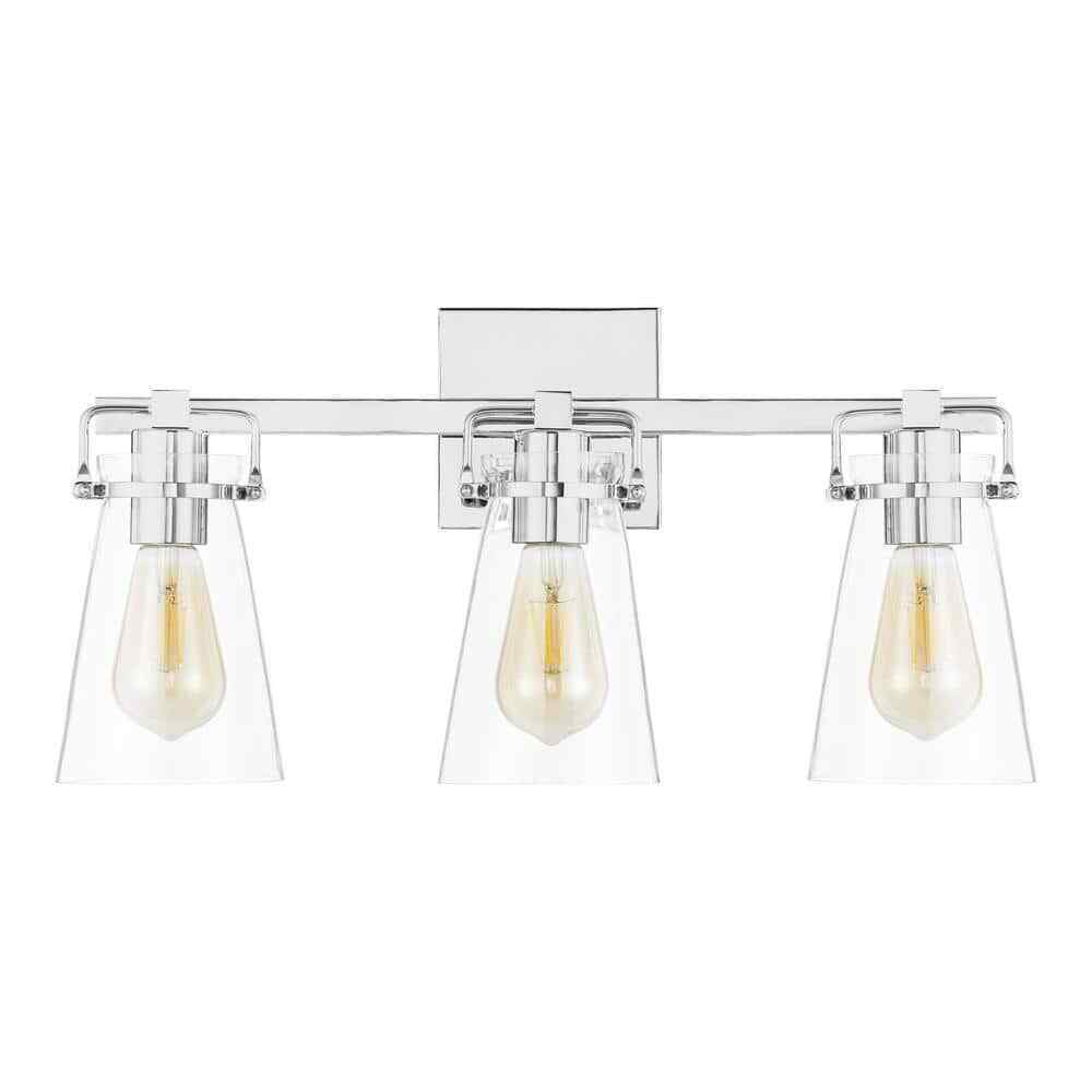 Home Decorators Collection Stonedale 20 in. 3-Light Chrome Vanity Light HDLI007