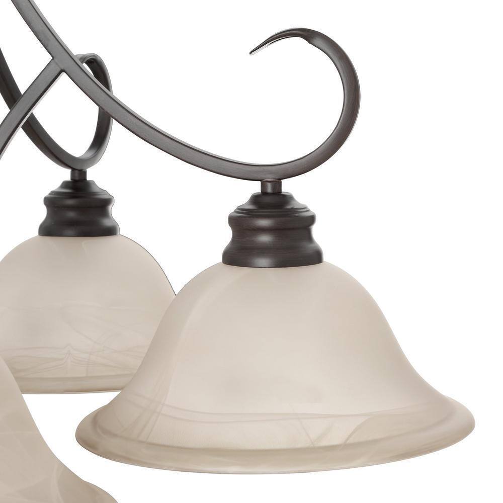Golden Lighting Lancaster Collection 5-Light Rubbed Bronze Chandelier Light