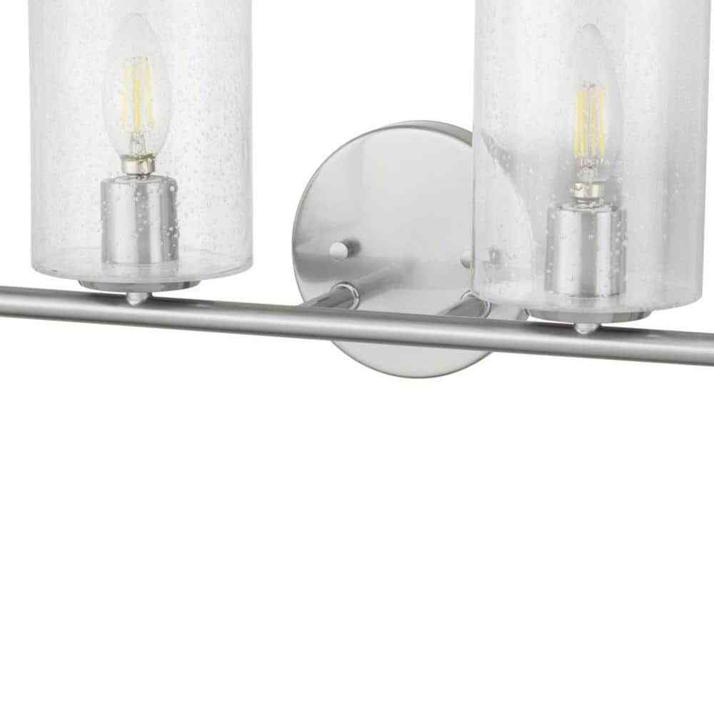 Hampton Bay Champlain 4-Light Brushed Nickel Modern Bathroom Vanity Light