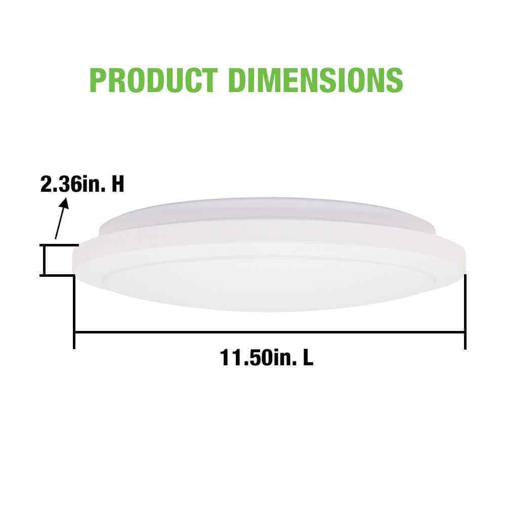Commercial Electric 12 in Low Profile LED Flush Mount Round Closet Light Fixture