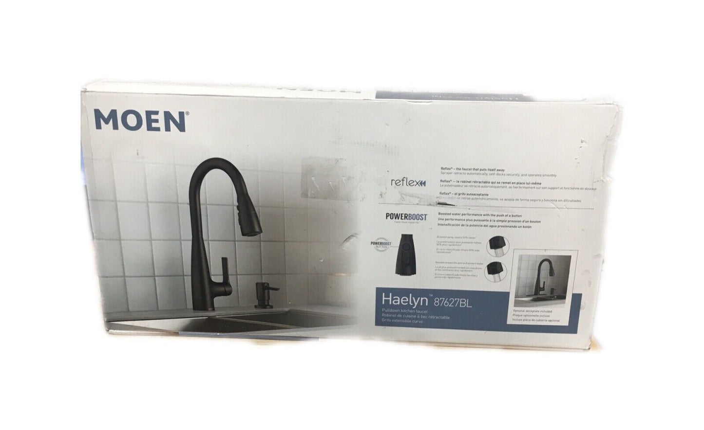 MOEN Haelyn Single-Handle Pull-Down Sprayer Kitchen Faucet w/ Reflex Matte Black