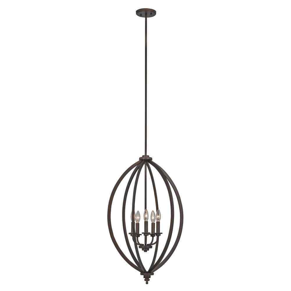 Bel Air Lighting Lexington 5-Light Rubbed Oil Bronze Pendant