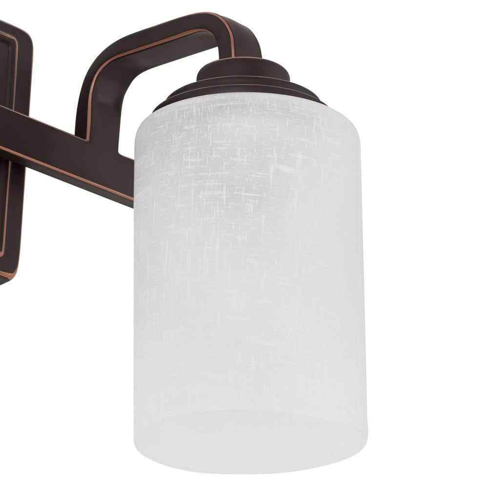 Hampton Bay Hartford Lake 2-Light Oil Rubbed Bronze Rustic Bathroom Vanity Light