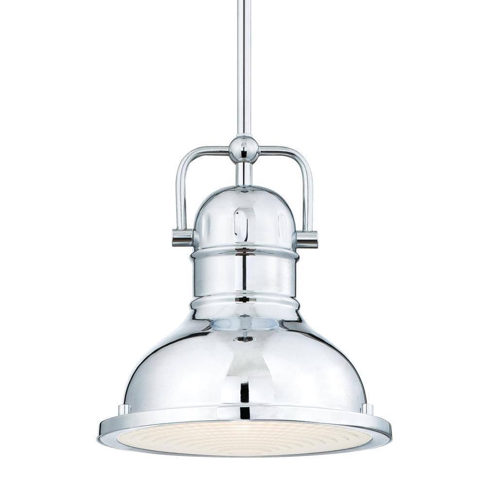Westinghouse Boswell 1-Light Chrome LED Mini Pendant w/ Frosted Acrylic Lens
