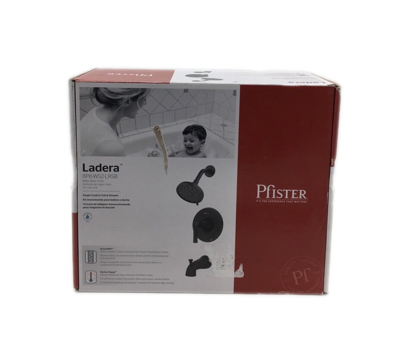 Pfister Ladera Single-Handle 3-Spray Tub and Shower Faucet 1.8 GPM Matte Black