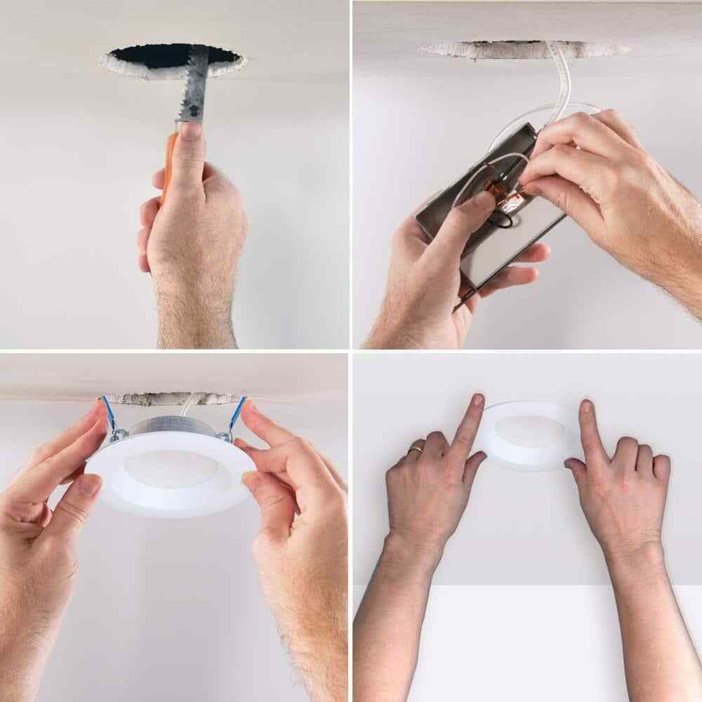 HALO LTDM Series 4" Canless IC Rated Dimmable Integrated LED Recessed Light Trim