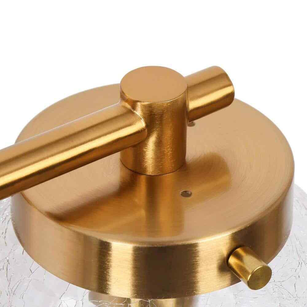 LNC Modern 14 in. 2-Light Plated Brass Bathroom Vanity Light LBNFJQ235W238C