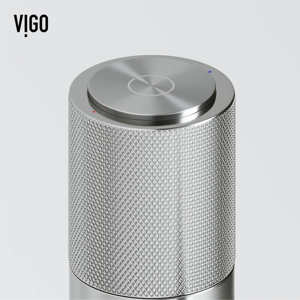 VIGO Apollo Single Handle Single-Hole Bathroom Vessel Faucet in Brushed Nickel