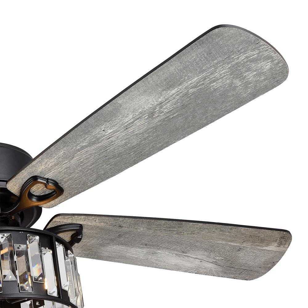 Breezary Sergio 52 in. Indoor Crystal Ceiling Fan w/ Remote Control and Light
