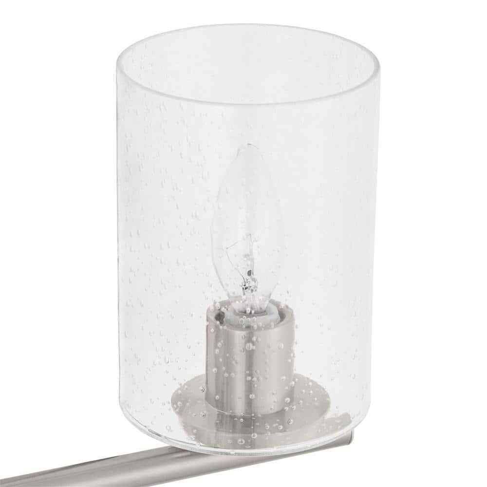 Hampton Bay Champlain 4-Light Brushed Nickel Modern Bathroom Vanity Light