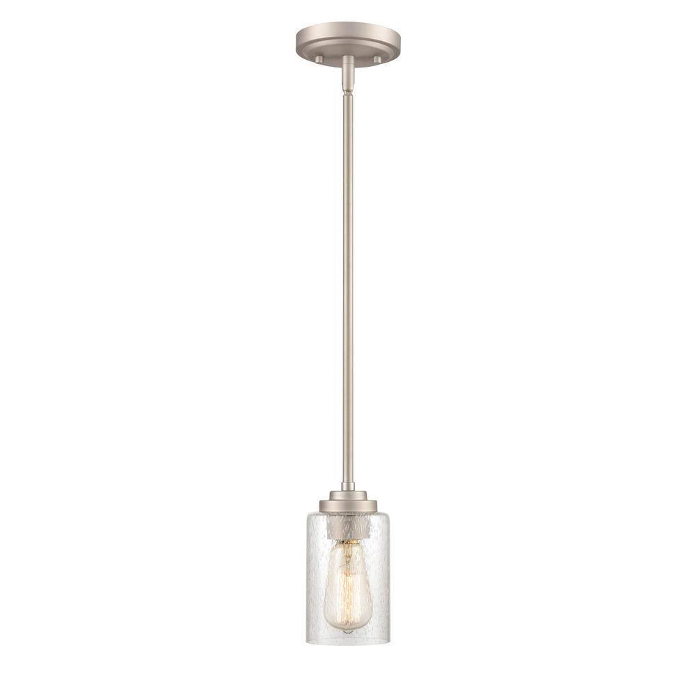 Millennium Lighting Moven 1-Light 5 in. Satin Nickel Hardwired Mini-Pendant