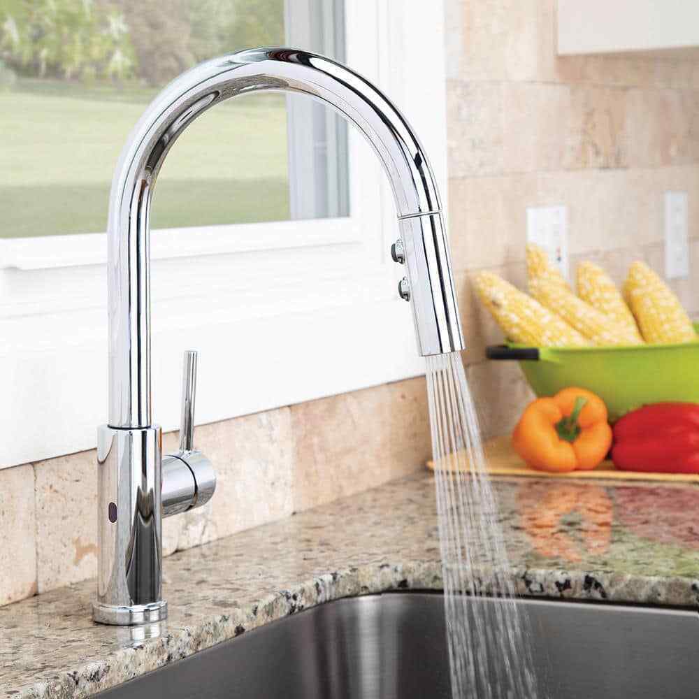 Speakman Neo Single Handle Touchless Pull Down Kitchen Faucet in Matte Black