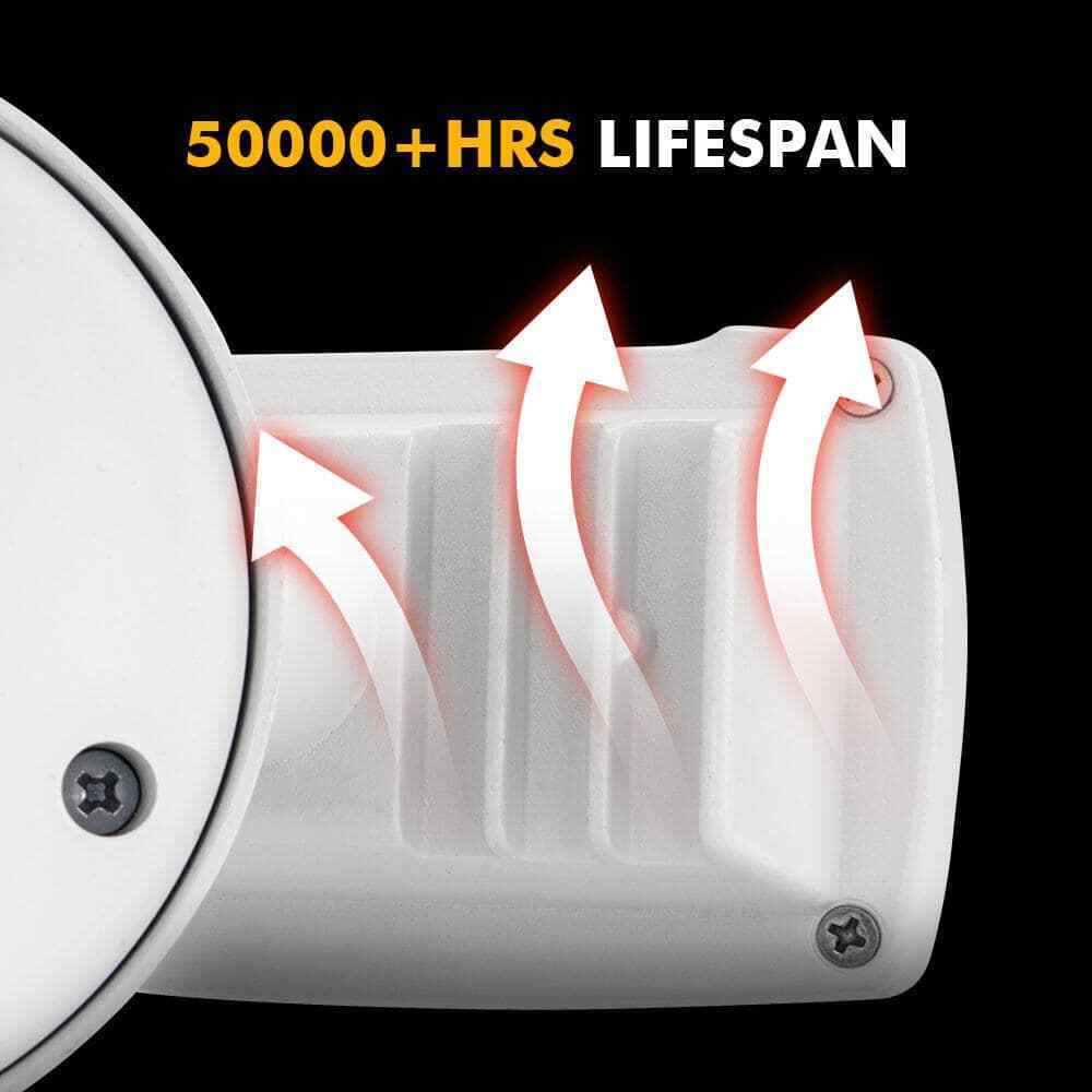 LUTEC 2-Head 300Watt Equivalent Integrated LED White Outdoor Security Area Light