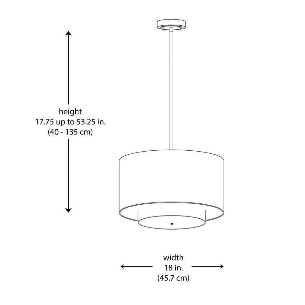 Bel Air Lighting Schiffer 18 in. 3-Light Brushed Nickel Kitchen Pendant Light