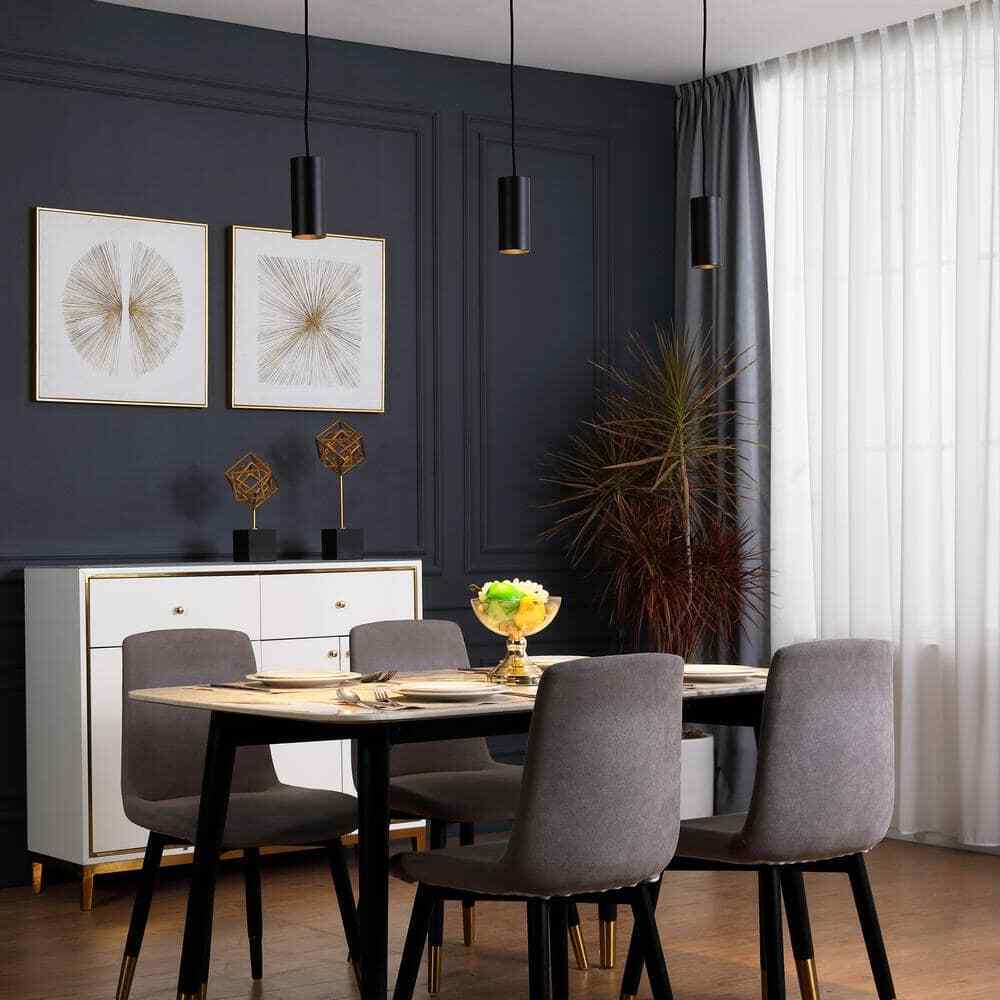 Vidalite Egul Integrated LED Black Adjustable Cylinder Mini Pendant Matte Black