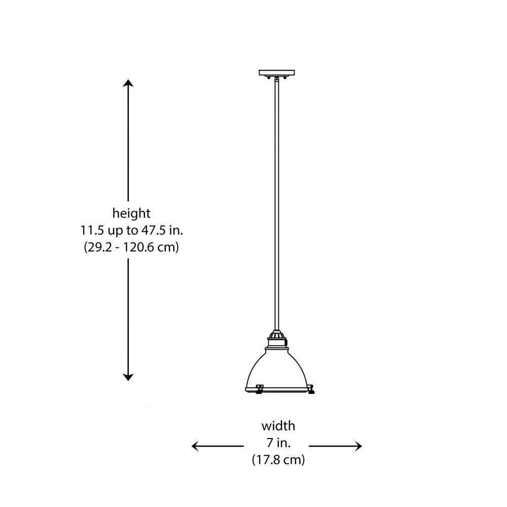 Bel Air Lighting Performance 1-Light Polished Nickel Mini Pendant Light Fixture