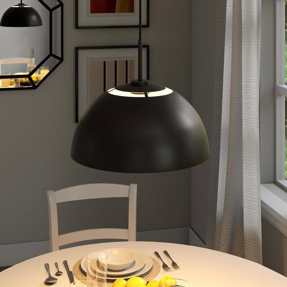 Meyer&Cross Jordyn 16 in. 1-Light Modern White and Brushed Brass Pendant