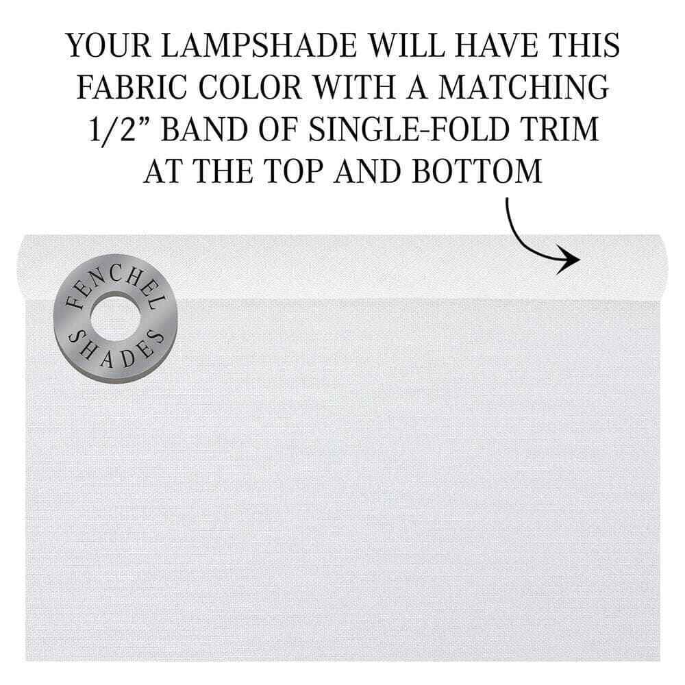Fenchel Shades 18 in x 18 in. x 12 in. Height Drum Lamp Shade - Linen White