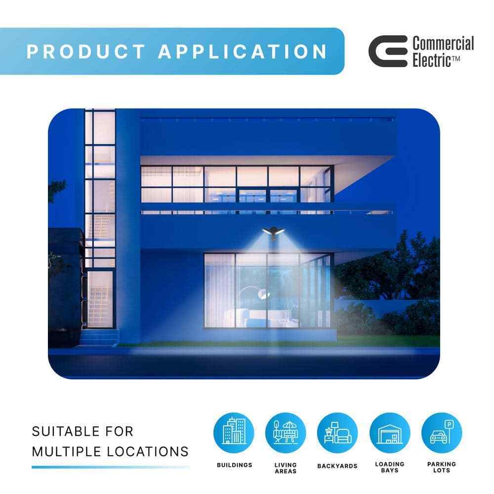 Commercial Electric 150W Equivalent Bronze Outdoor LED Security Light 3000 Lumen