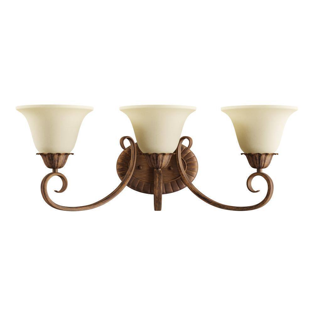 Westinghouse Regal Springs 3-Light Ebony Gold Wall Fixture