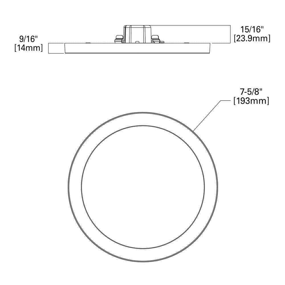 HALO SMD 6 in. Round Surface Mount Downlight 600 Lumen 90CRI Selectable White