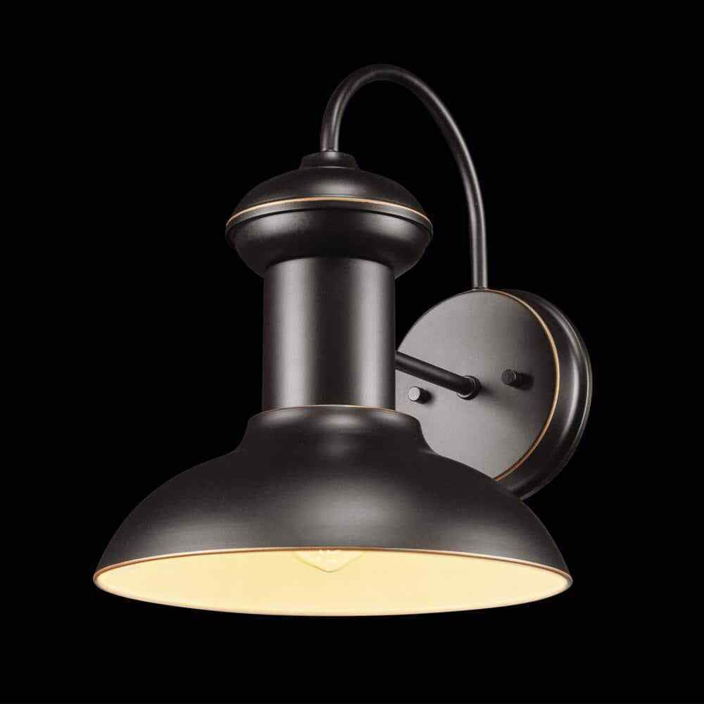Globe Electric Jamenson Oil-Rubbed Bronze Farmhouse Indoor/Outdoor Wall Sconce