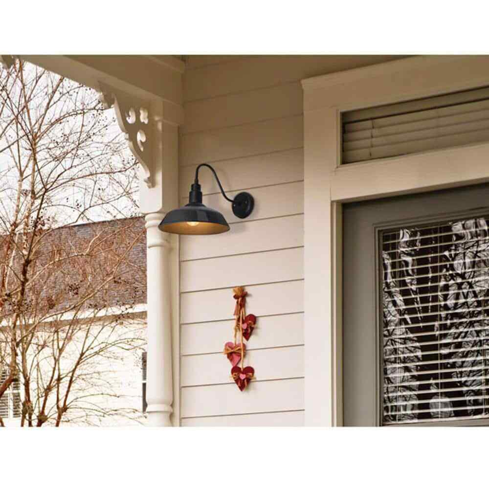 Sylvania Easton 11.5 in. Single Bulb Antique Black Outdoor Barn Light Sconce