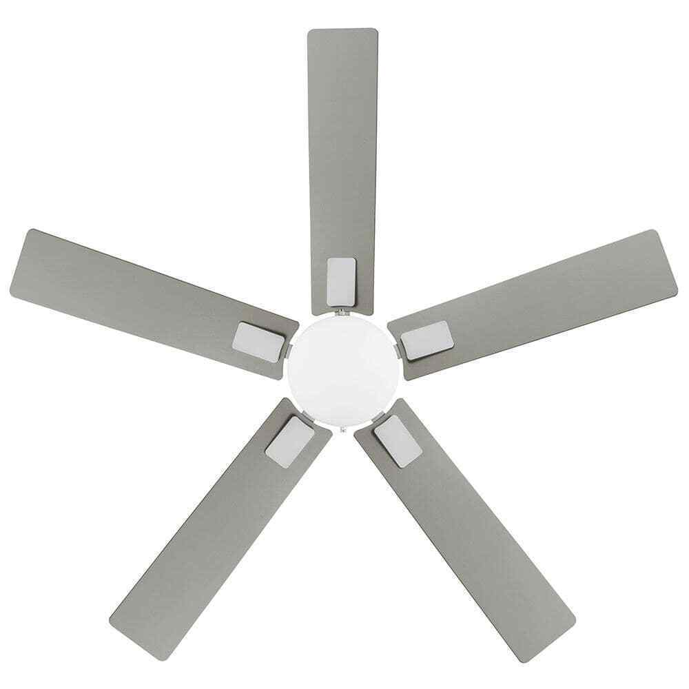 Hampton Bay 52 in. Corwin Indoor/Outdoor Silver LED Ceiling Fan with Light Kit