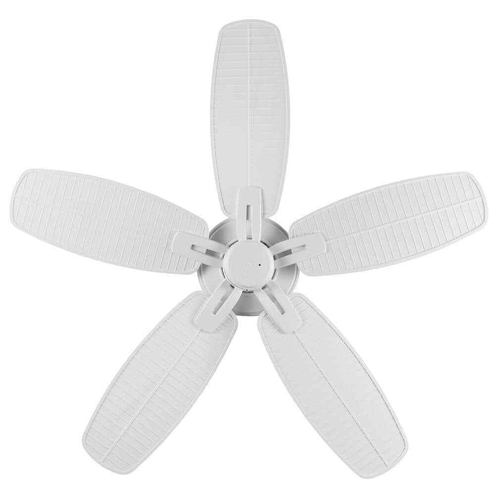 Hampton Bay Cartrella 52 in. Indoor/Outdoor Matte White Ceiling Fan