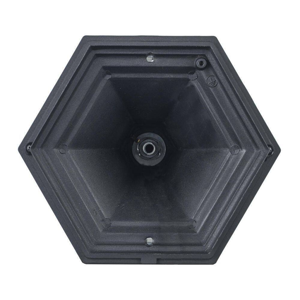 Bel Air Lighting Wentworth 1-Light Black Outdoor Lamp Post Lantern Mount