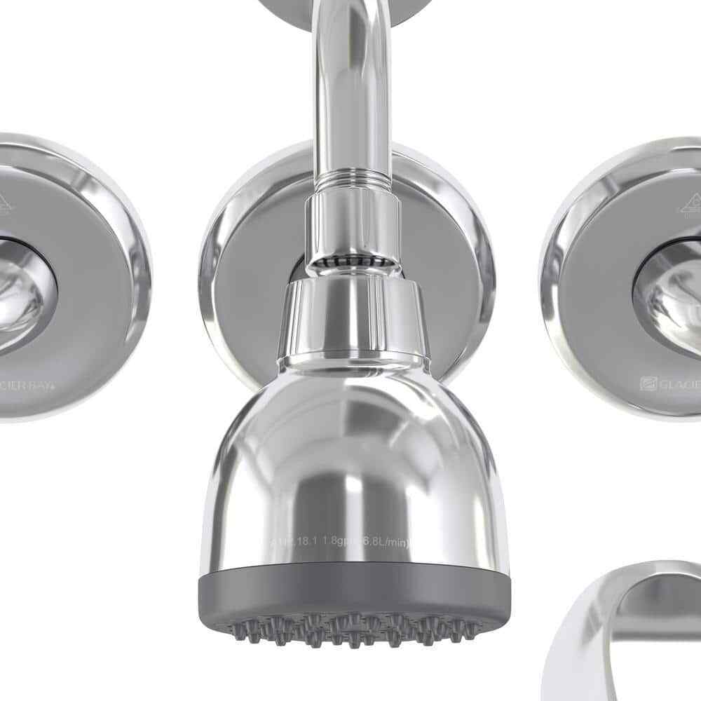 Glacier Bay Aragon Triple Handle 1-Spray Tub and Shower Faucet 1.8 GPM in Chrome