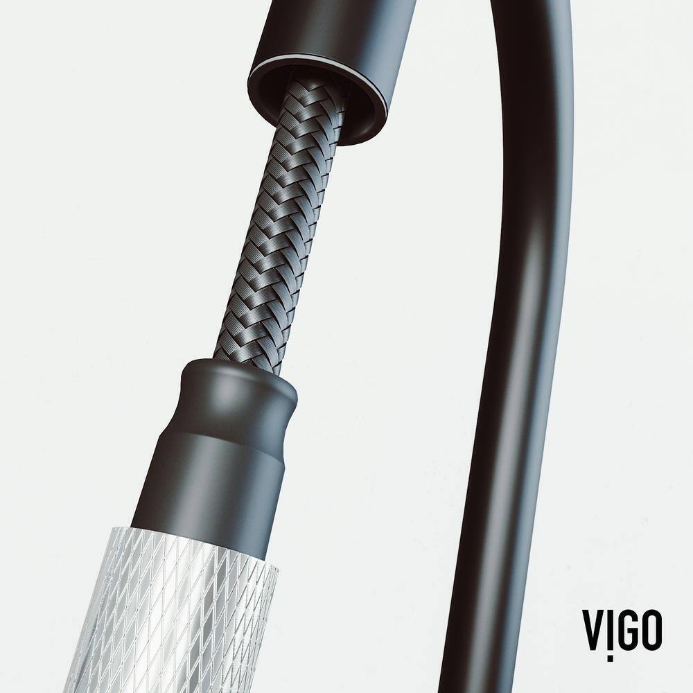 VIGO Bristol Pull-Down Sprayer Kitchen Faucet in Stainless and Black