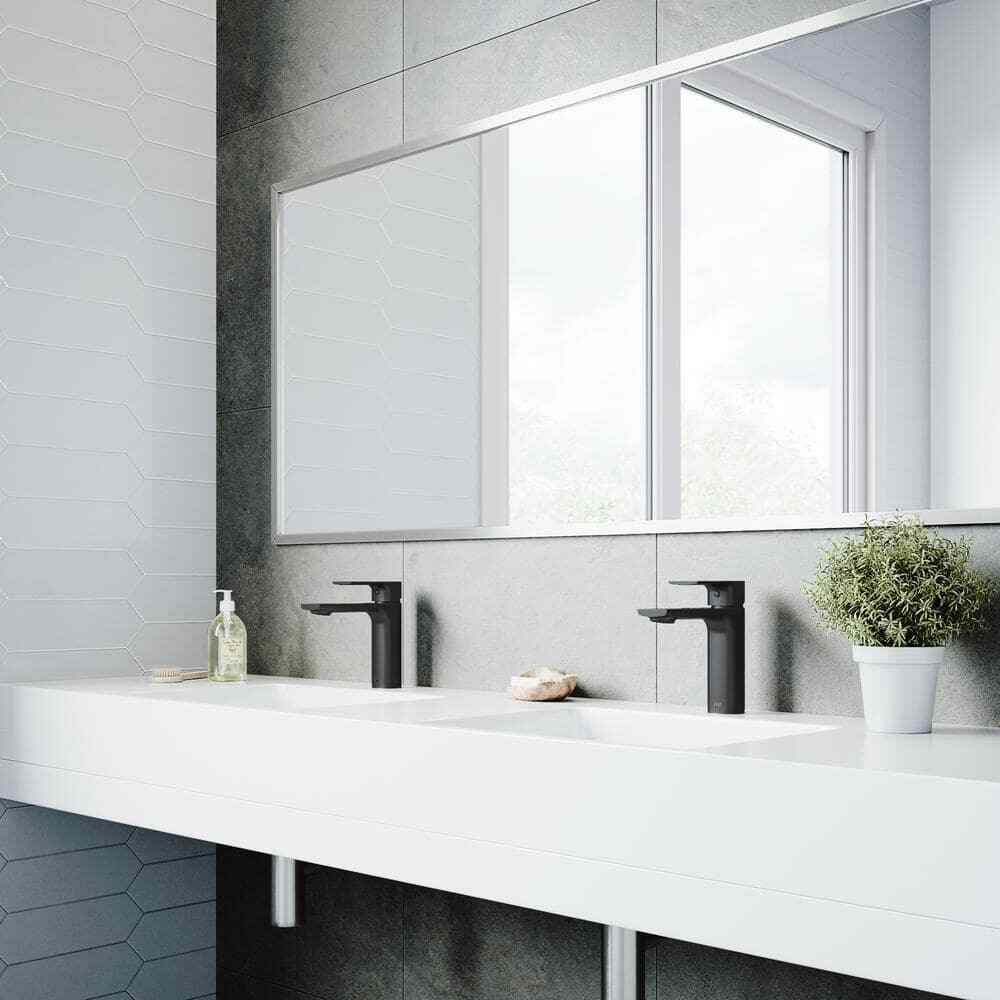 VIGO Davidson Single Handle Single-Hole Bathroom Faucet Sink in Matte Black