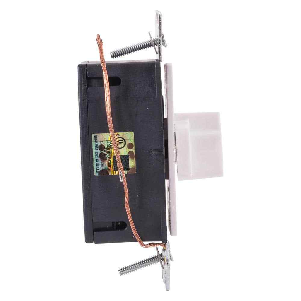 TORK 20 Amp 12-Hour In-Wall Auto-Off Spring Wound Timer White A512HHW