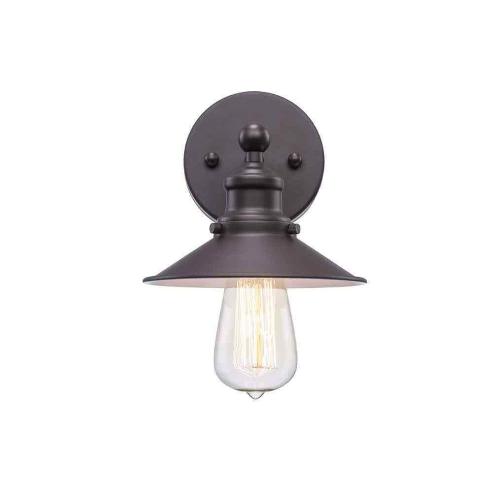 Hampton Bay Glenhurst Bronze Industrial Farmhouse Indoor Wall Sconce