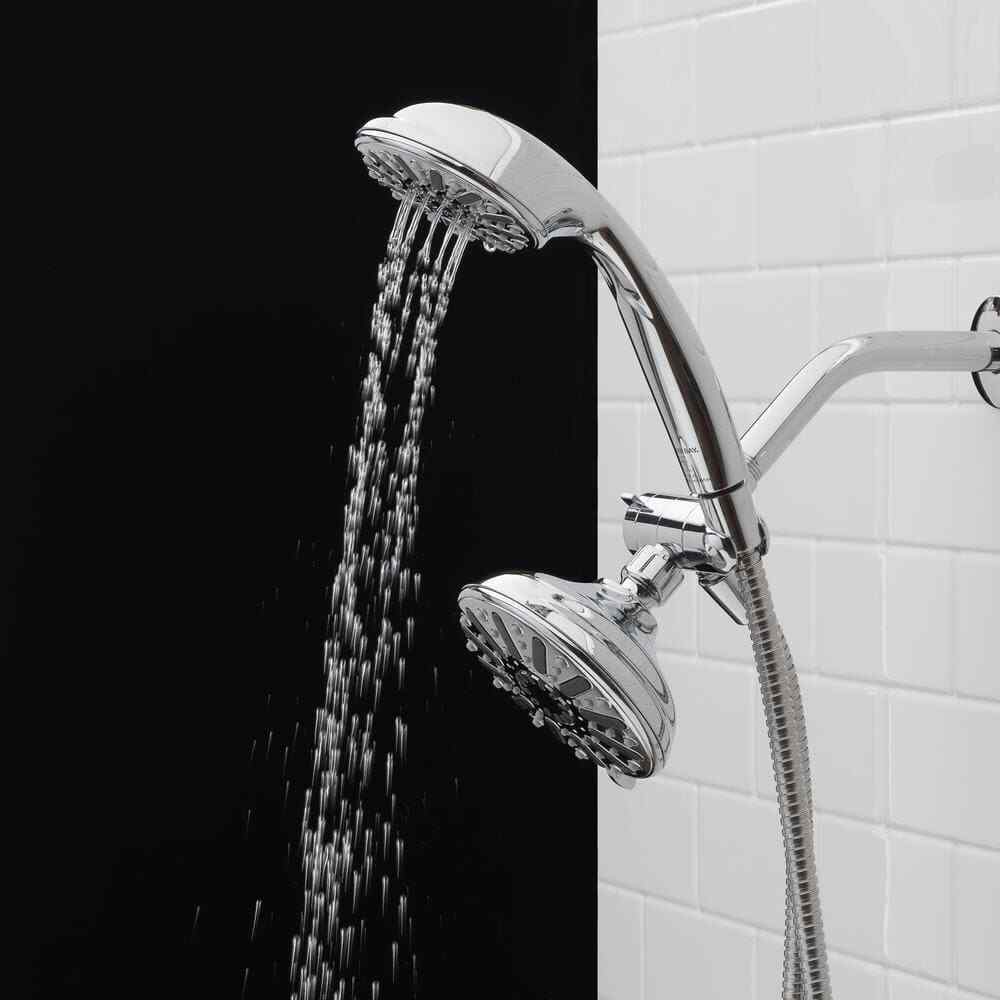 Glacier Bay 6-Spray 5 in. Dual Wall Mount Handheld Shower Head 1.8 GPM in Chrome