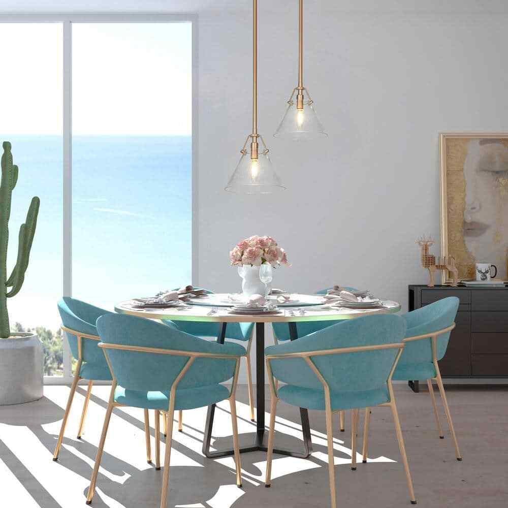 Uolfin Modern Mini Pendant Light 1-Light Gold Kitchen Island Pendant Light
