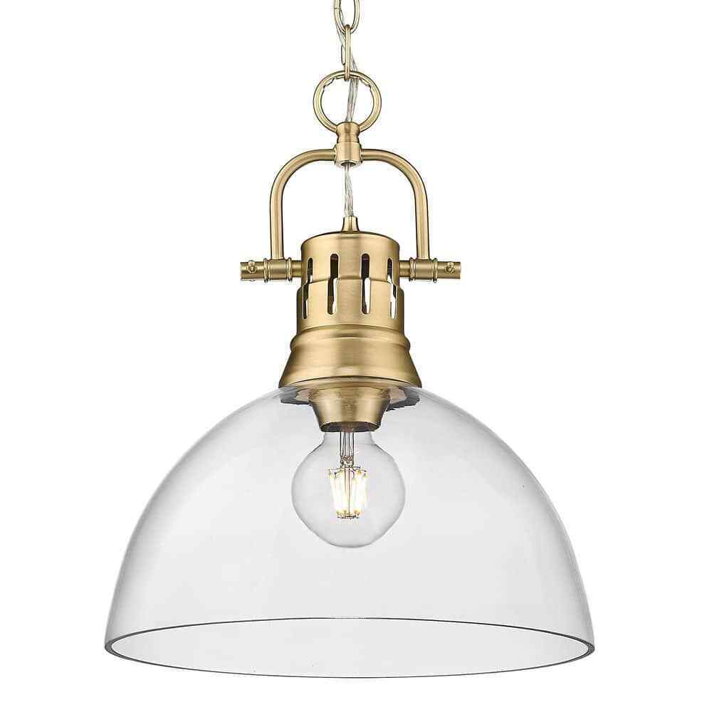 Golden Lighting Duncan 1-Light Brushed Champagne Bronze Standard Pendant Light
