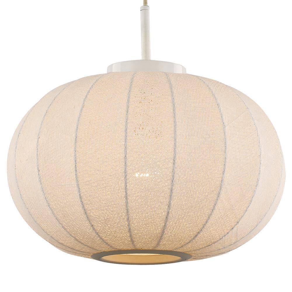 Bel Air Lighting 1-Light White Globe Hanging Kitchen Pendant Light