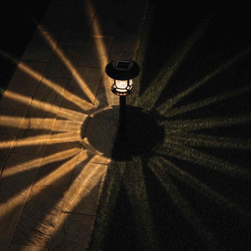 Hampton Bay 18 Lum Solar Golden Bronze Outdoor LED Pathway Light Warm White 4-Pk