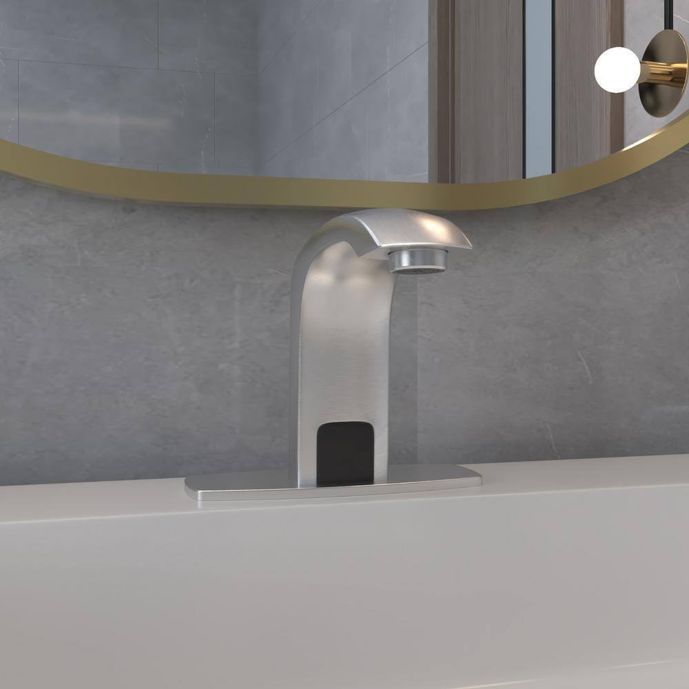 BWE Automatic Sensor Touchless Bathroom Sink Faucet With Deck Plate