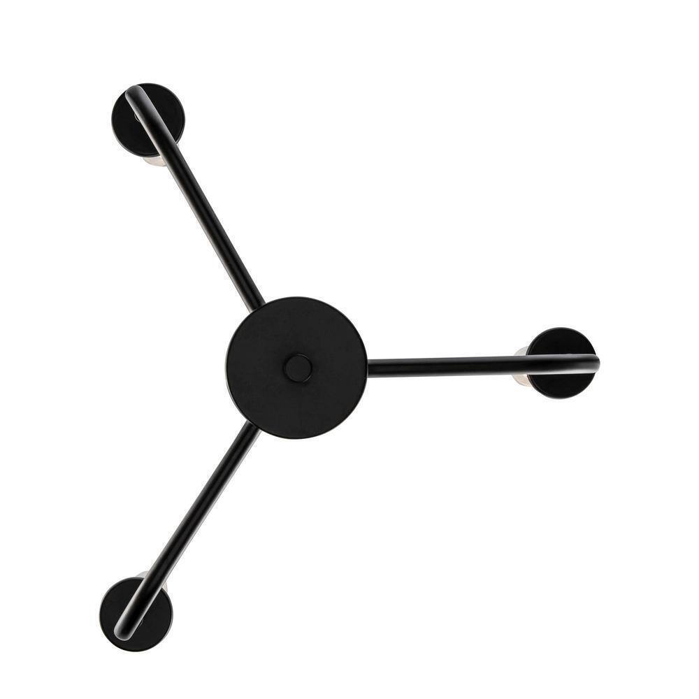Bel Air Lighting Tennyson 3-Light Black Candle Chandelier Light Fixture 11653 BK