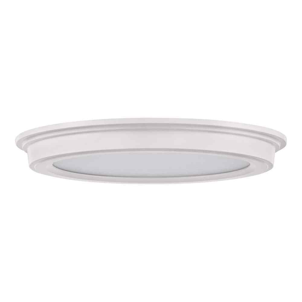 Commercial Electric 7 in. White Flush Mount Low Profile Ceiling Light 2-Pack
